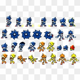 Mecha Sonic Sprites Png, Transparent Png - sonic sprite png