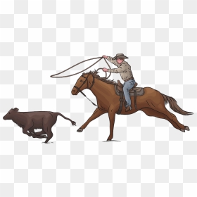 Calf Roping Rodeo Clipart - Rodeo Calf Roping Clipart, HD Png Download - rodeo png