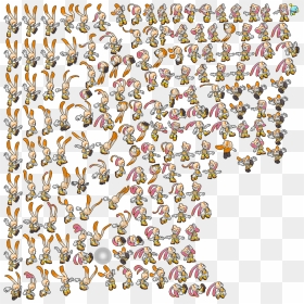 Rabbit Sprite Png - Cream The Rabbit Sprite Sheet, Transparent Png - sonic sprite png