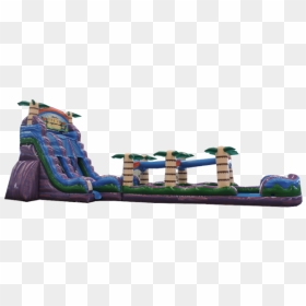 Tiki Plunge Dual Laned Water Slide With Slip N Slide - Inflatable, HD Png Download - water slide png