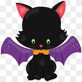 Zazzle Halloween Black Kitten With Bat Wings Tote Bag - Cartoon, HD Png Download - bat wings png