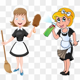 Banner Library Library Wonderful Inc A Cleaning Company - Clip Art Maid Cartoon, HD Png Download - maid png