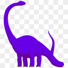 Long Neck Dinosaur Purple, HD Png Download - dinosaur png