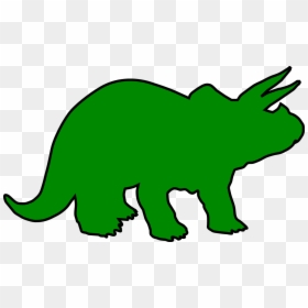 Green Triceratops Clipart, HD Png Download - dinosaur png