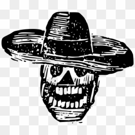 Skull, HD Png Download - sombrero png