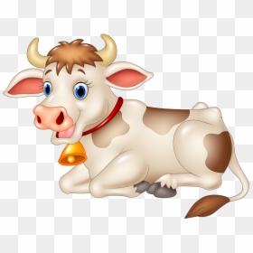 Cow Funny Vector Png, Transparent Png - cow png