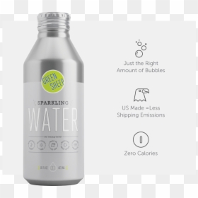 Aluminum Sparkling Water Bottles, HD Png Download - water bottle png