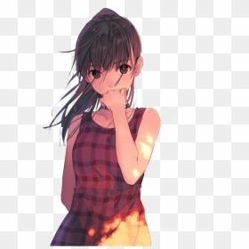 Anime Girl With Ponytail, HD Png Download - girl png