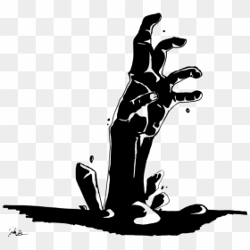 Zombie Hand Clipart Black And White, HD Png Download - zombie png