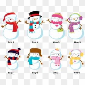 Snowman Family Png, Transparent Png - snowman png
