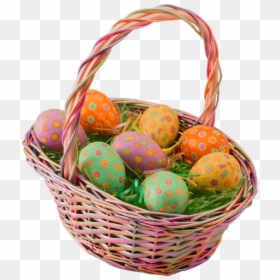Easter Basket Transparent Background, HD Png Download - easter egg png