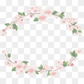 Flower Frame Clipart Png, Transparent Png - cherry blossom png