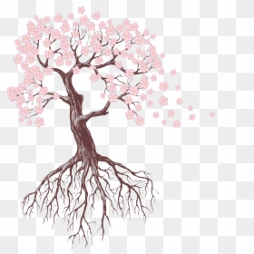Draw A Flower Tree, HD Png Download - cherry blossom png