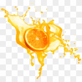 Splash Orange Juice Png, Transparent Png - orange png