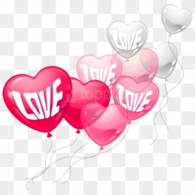 Heart Balloons Png, Transparent Png - love png
