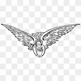 Flying Angel Drawing Design, HD Png Download - angel png