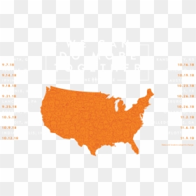 Us And Britain Map, HD Png Download - orange png
