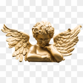 Gold Angel Statue Png, Transparent Png - angel png