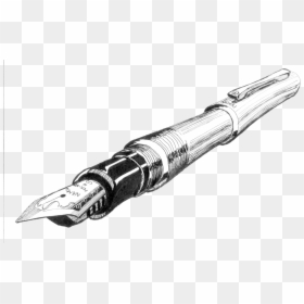 Drawing Of A Fountain Pen, HD Png Download - pen png