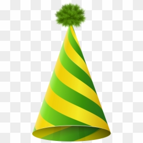 Green And Yellow Party Hat, HD Png Download - party hat png