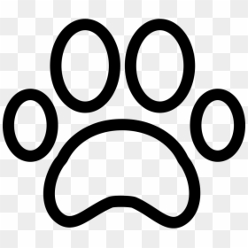 Paw Print Outline Vector, HD Png Download - paw print png
