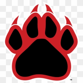 Panthers Red And Black, HD Png Download - paw print png