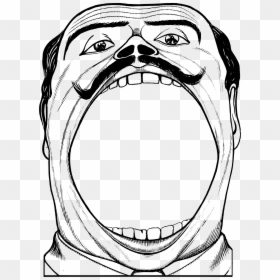 Open Mouth Clipart Black And White, HD Png Download - mouth png