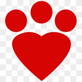 Heart, HD Png Download - paw print png