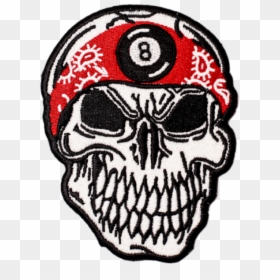 Embroidered Patch, HD Png Download - skull bandana png