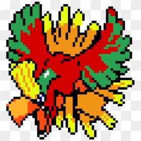 Hooh Pixel Art, HD Png Download - ho oh png