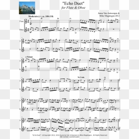 Sheet Music, HD Png Download - oboe png
