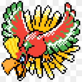 Ho Oh Pixel Art, HD Png Download - ho oh png