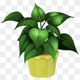 Plant Pot Illustration Png, Transparent Png - pot leaf transparent png