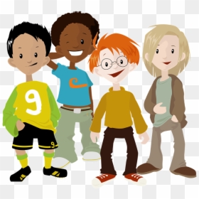 Cartoon Group Of Boys, HD Png Download - friends clipart png