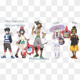 Pokemon Sun And Moon Main Characters, HD Png Download - legendary pokemon png