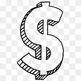 Dollar Sign Drawing Png, Transparent Png - cash sign png