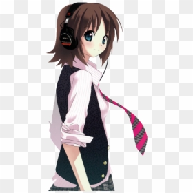 Cute Anime Boyish Girl, HD Png Download - headphones .png