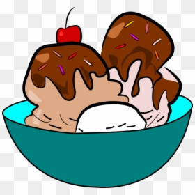 Bowl Of Ice Cream Clipart, HD Png Download - ice cream bowl png