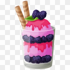 Blackberry Ice Cream Images Png, Transparent Png - ice cream bowl png