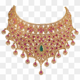 Indian Bridal Jewelry Png, Transparent Png - gold jewelry png
