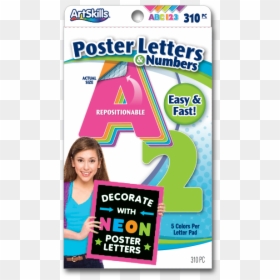 Poster Letter Stickers, HD Png Download - neon letters png