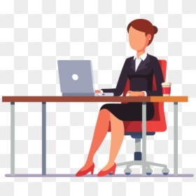 Business Woman Working Vector, HD Png Download - wix png