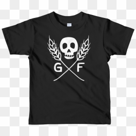 Gf Skull White Mockup Front Flat Black, HD Png Download - skull .png