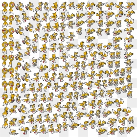 Tails Sprite Sheet Sonic Jump - Sonic Advance Tails Sprites, HD Png  Download, png download, transparent png image