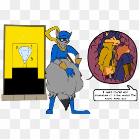 Bad Thinking Racoon - Bed Sly Cooper Carmelita, HD Png Download - sly cooper png
