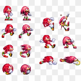 Sonic Mania Knuckles Sprites, HD Png Download - sonic sprite png