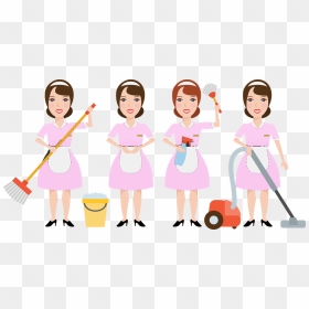 Maid Clipart Room Attendant - Cartoon Maid Clipart, HD Png Download - maid png