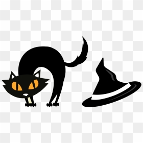 Halloween Gato Negro Vector , Png Download - Balck Cat Halloween Png, Transparent Png - gato png
