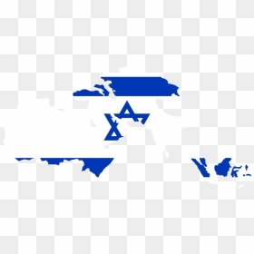 Map And Flag Of Israel On Old Linen - Greater Israel Flag Map, HD Png Download - israel png