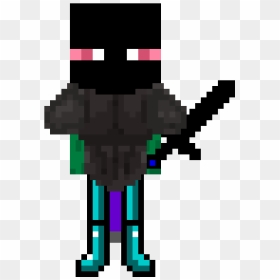Enderman Drawing Minecraft Animation Transparent Png - Minecraft Diamond Sword And Armor, Png Download - minecraft characters png